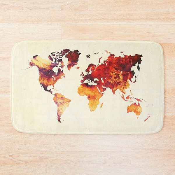 Item preview, world map 89 art red #map #worldmap designed and sold by JBJart.