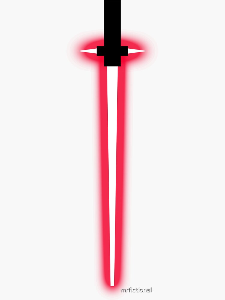 Imagen 3 de 3, Pegatina con la obra Sable de luz de Kylo Ren, diseñada y vendida por mrfictional.