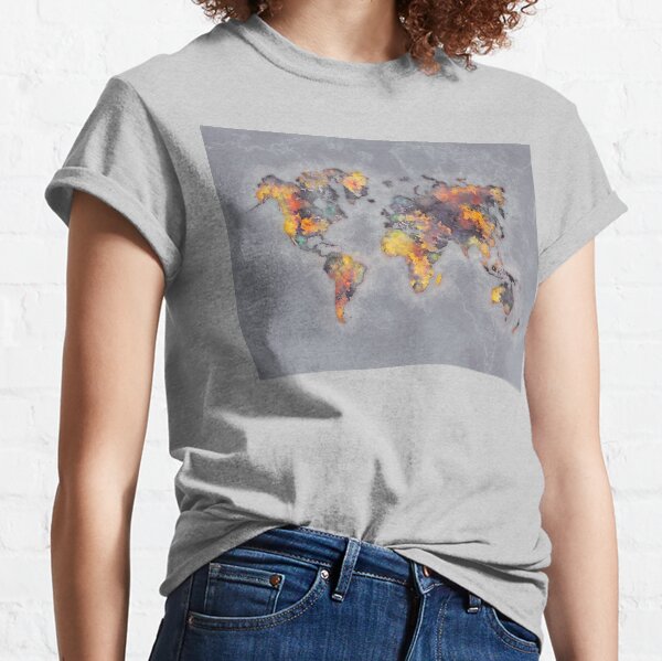 world map 111 #worldmap #world #map Classic T-Shirt
