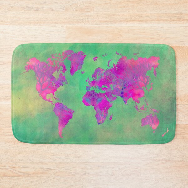 Item preview, world map 117 green purple #map #worldmap designed and sold by JBJart.