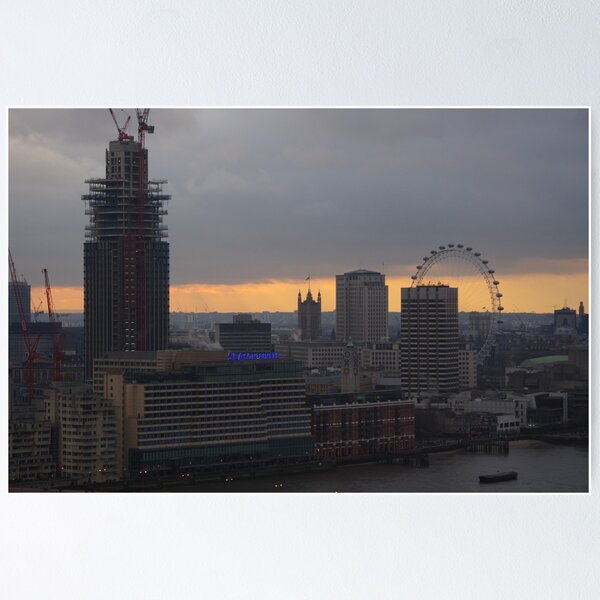 London Skyline in WInter - St.Paul's to London Eye Poster