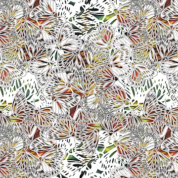 Artwork thumbnail, Paper Butterflies by -Patternation-