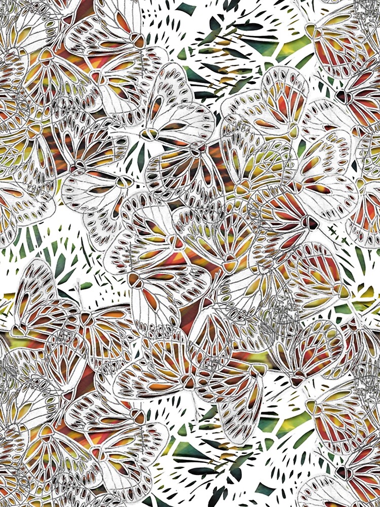 Thumbnail 3 of 3, Scarf, Paper Butterflies designed and sold by -Patternation-.