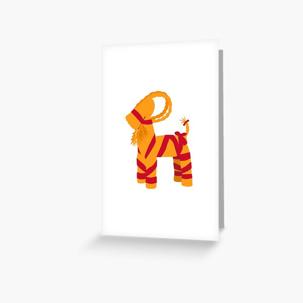 Swedish Halmbock Straw Goat Ornament Greeting Card