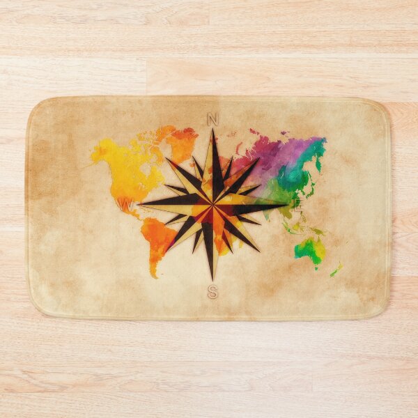Item preview, world map wind rose 2 #worldmap #map designed and sold by JBJart.