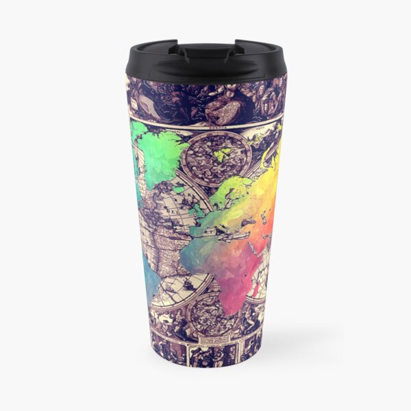world map 130 #worldmap #map Travel Mug