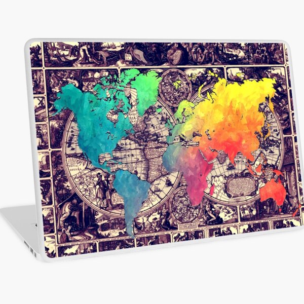 world map 130 #worldmap #map Laptop Skin