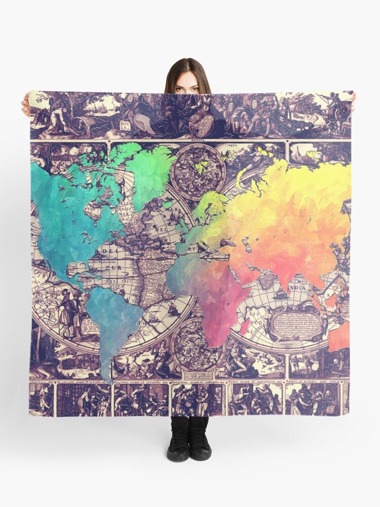 World Map  Scarf for Sale by JBJart