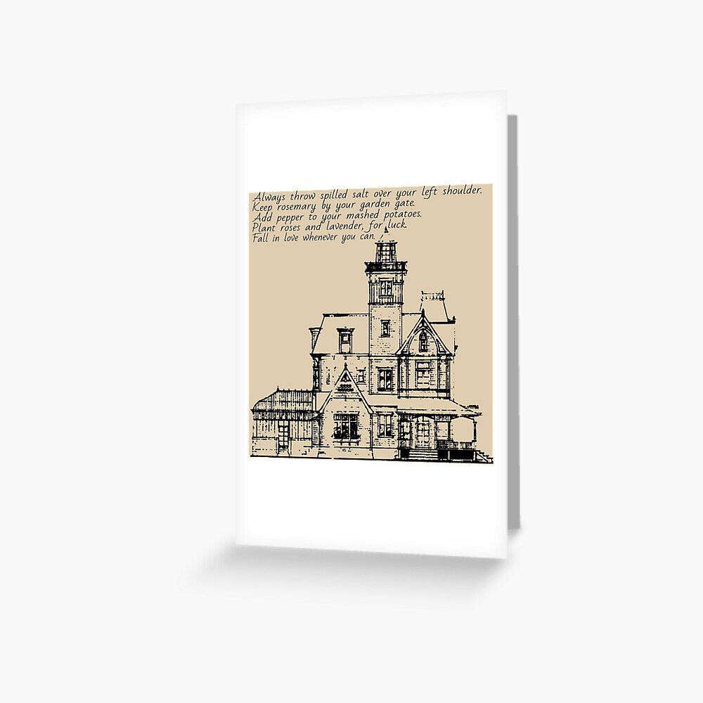 Practical Magic House Rules Greeting Card By Theboyteacher