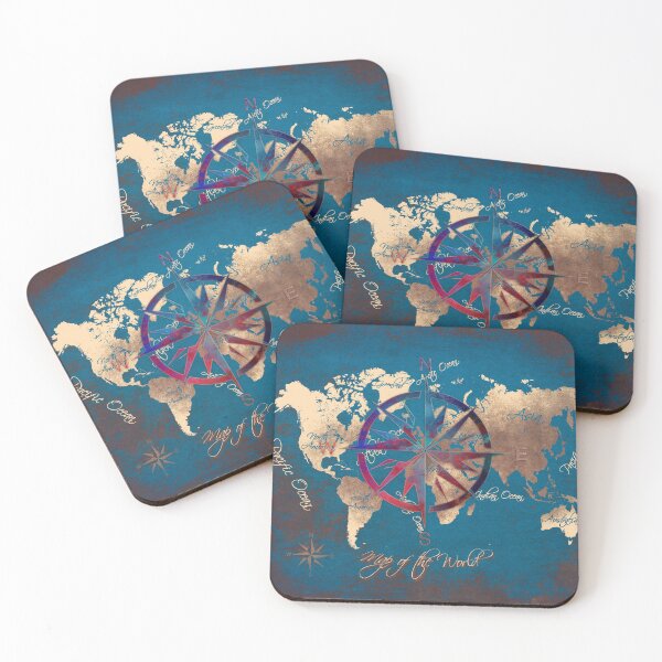 Artikelvorschau, Weltkarte Windrose 7 #worldmap #map entworfen und verkauft von JBJart.