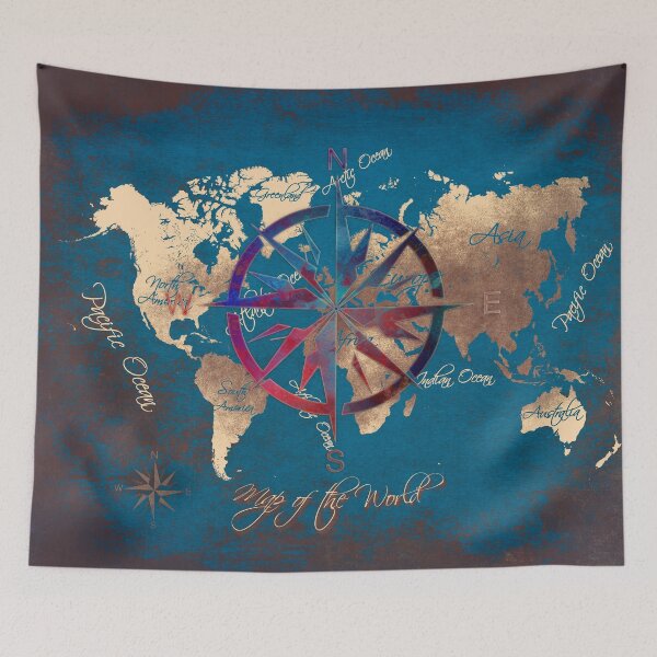 Item preview, world map wind rose 7 #worldmap #map designed and sold by JBJart.