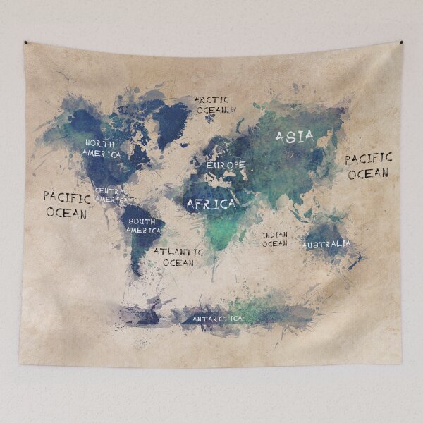 Aperçu de l'œuvre carte du monde 138 #worldmap #map créée et vendue par JBJart.