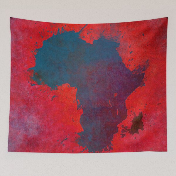 Item preview, Africa map 3D red blue #map #africa designed and sold by JBJart.