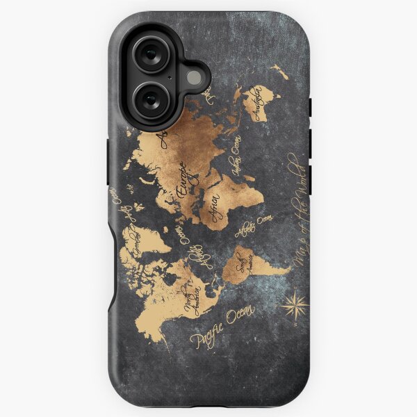 Item preview, world map 147 gold black #worldmap #map designed and sold by JBJart.