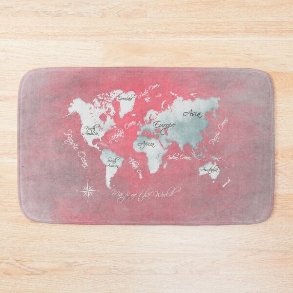 Item preview, world map 143 red white #worldmap #map designed and sold by JBJart.