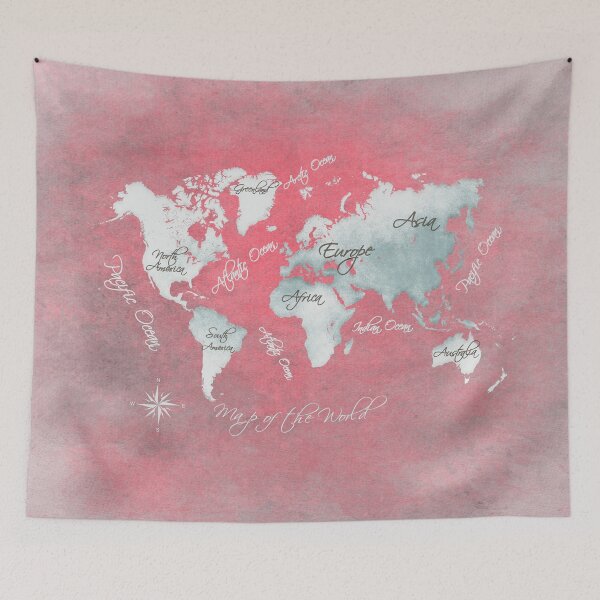 Item preview, world map 143 red white #worldmap #map designed and sold by JBJart.