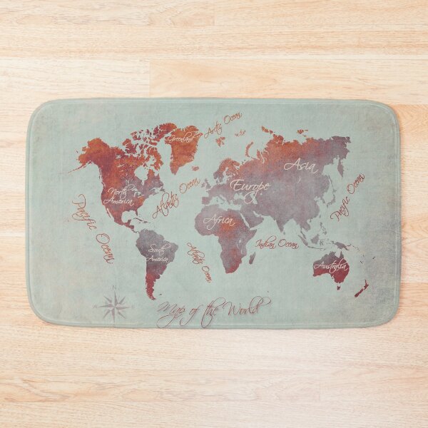 Item preview, world map 142 red grey #worldmap #map designed and sold by JBJart.
