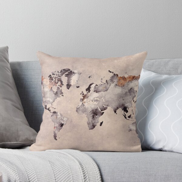 Item preview, world map grey brown #map #world designed and sold by JBJart.