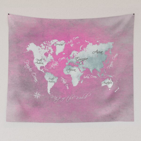Item preview, world map 152 magenta white #worldmap #map designed and sold by JBJart.