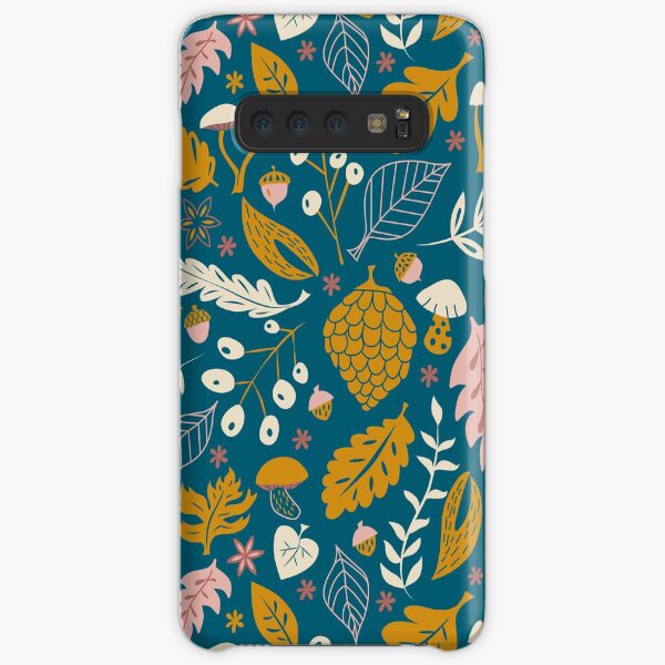 Fall Foliage in Gold + Blue Samsung Galaxy Snap Case
