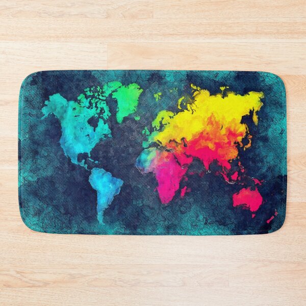 Item preview, world map colors #map #world designed and sold by JBJart.