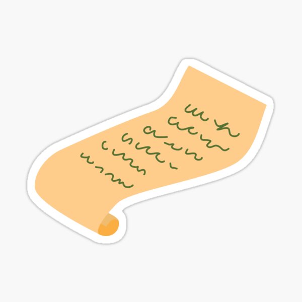 Magic Spell Scroll Sticker