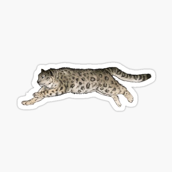 Vista previa del artículo con la obra «Leopardo de nieve », diseñado y vendido por Caitlyn Cooper.