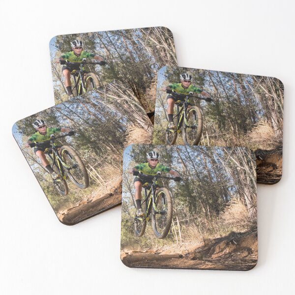 Item preview, Mountain biker getting air on a single track designed and sold by Dan Edwards.