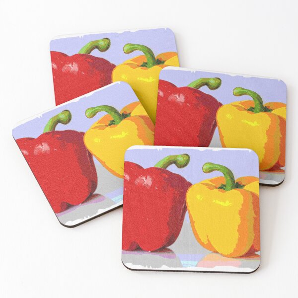 Item preview, Pretty Posterized Pepper Pair designed and sold by Rene Crystal.