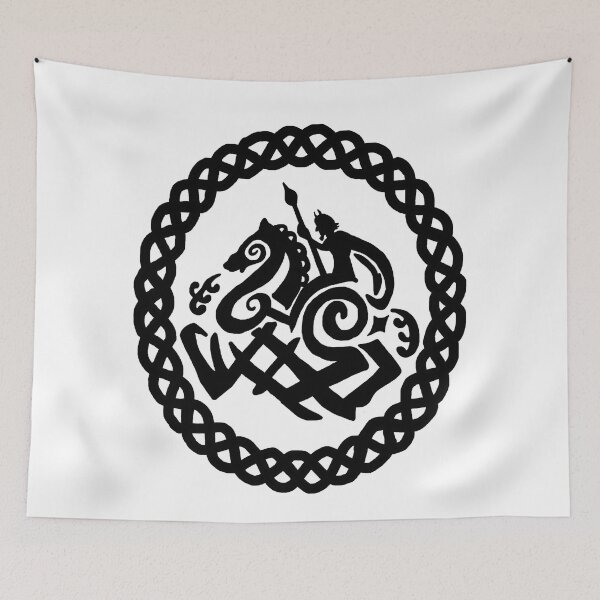 Artikelvorschau, Norse Odin und Sleipnir im Celtic Knot Circle entworfen und verkauft von imphavok.
