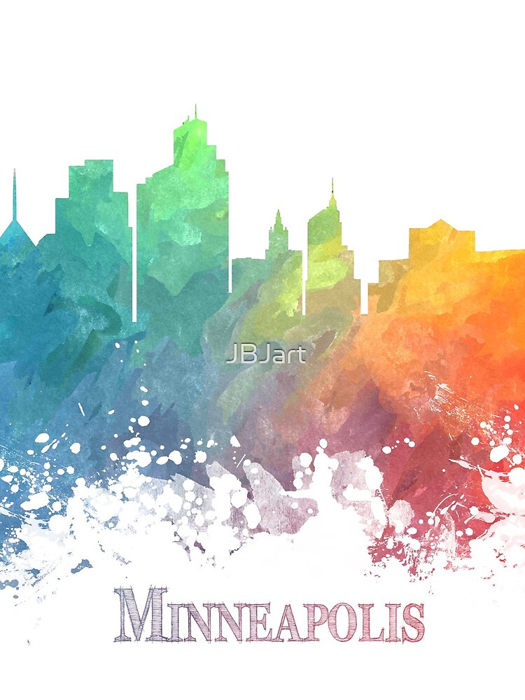 Minneapolis Skyline City colored by JBJart