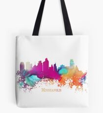 Minneapolis Skyline City watercolor Tote Bag