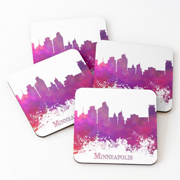 Item preview, Minneapolis Skyline City purple designed and sold by JBJart.