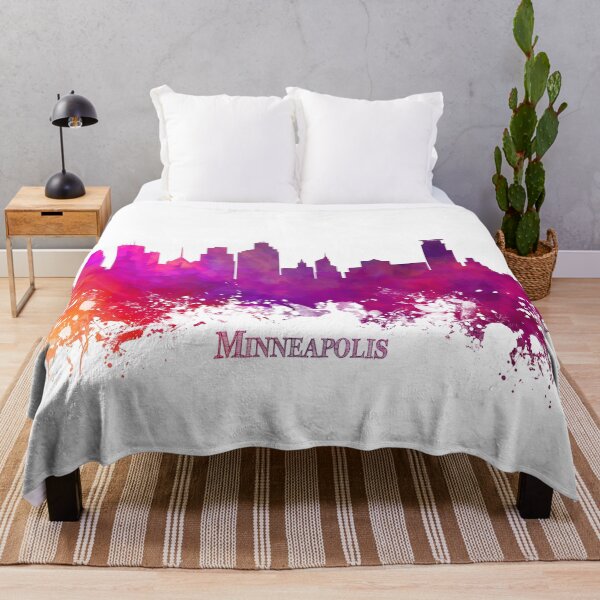 Item preview, Minneapolis Skyline City purple designed and sold by JBJart.