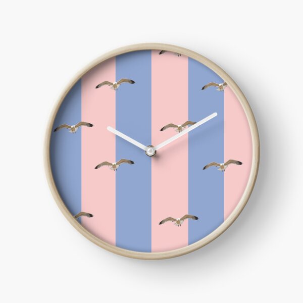 Deckchair stripes, vintage beach Clock