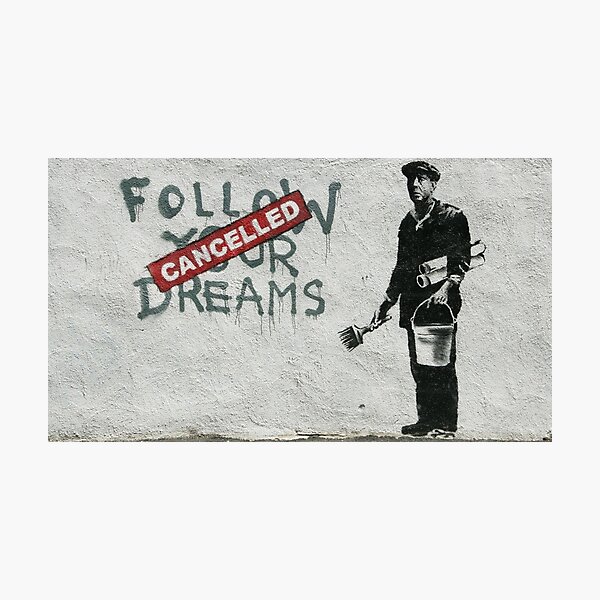 Item preview, Banksy - Follow Your Dreams designed and sold by CarlosAvila.