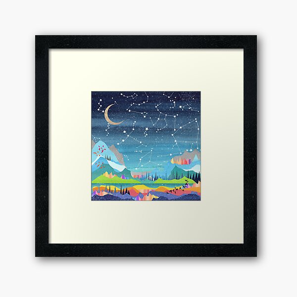 Summer Constellations Framed Art Print