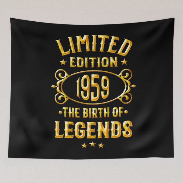 Item preview, 60th Birthday Vintage 1959 - Legends T-Shirt designed and sold by Dubbra.