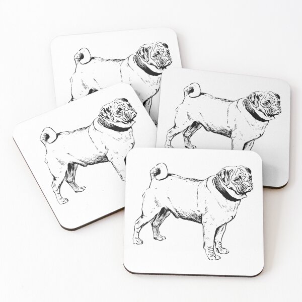 Item preview, Lined pug designed and sold by rice-shirts.