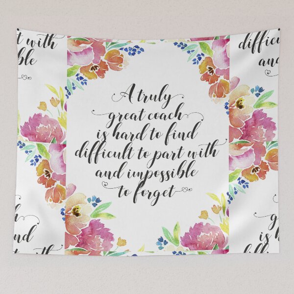 Item preview, Coach Farewell gift Leaving Gift Idea Quote Watercolor / Floral / Coach appreciation designed and sold by tanabe.