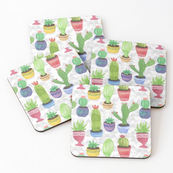 Item preview, Acuarela Patrón de Cactus y Suculentas. designed and sold by latheandquill.