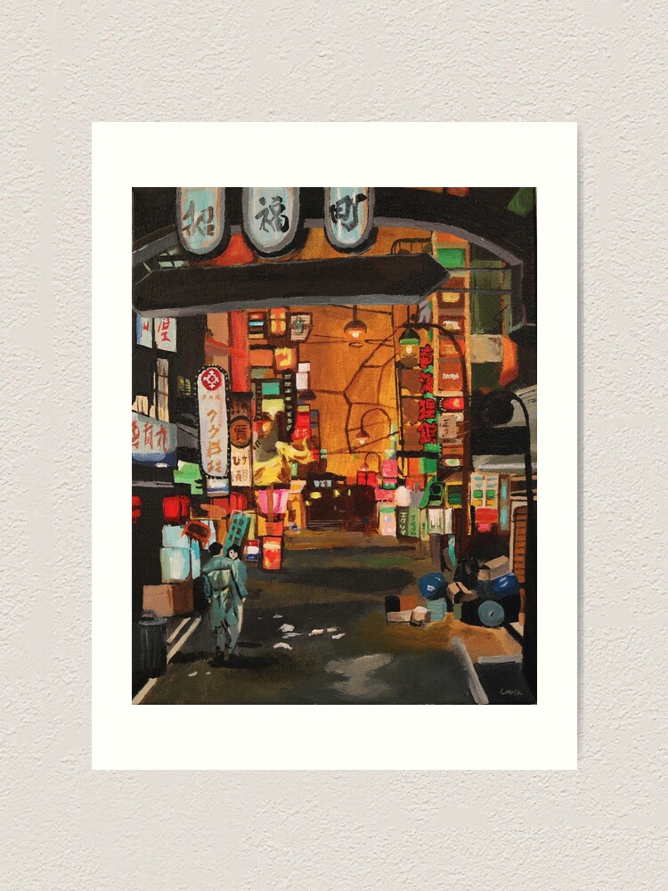 Thumbnail 2 of 3, Art Print, Sōtenbori Osaka 1988 designed and sold by Colin Mullin.