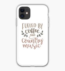 fueled by coffee and country music iPhone Case