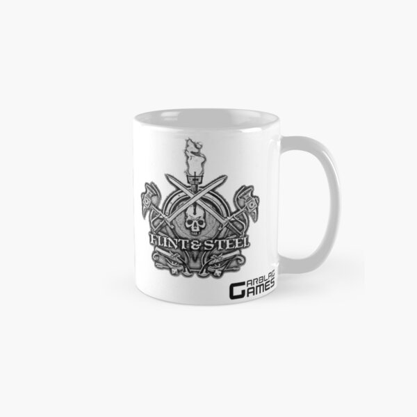 Flint & Steel Logo (Black & White) Classic Mug