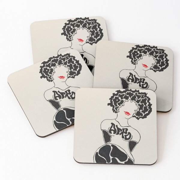 Item preview, Afro with Red Lipstick designed and sold by Montanalillie.