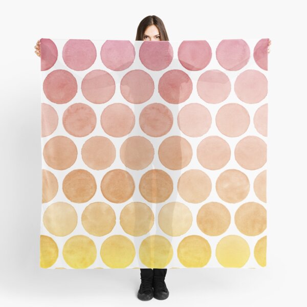 Pink Lemonade Summertime Watercolour Polkadots Scarf