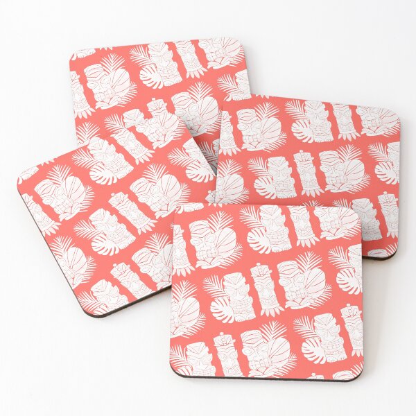 Item preview, Tiki Party - White on Coral designed and sold by Lori-Goree.