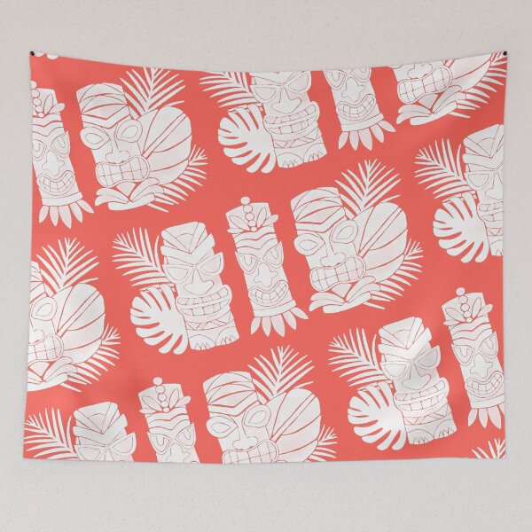 Item preview, Tiki Party - White on Coral designed and sold by Lori-Goree.