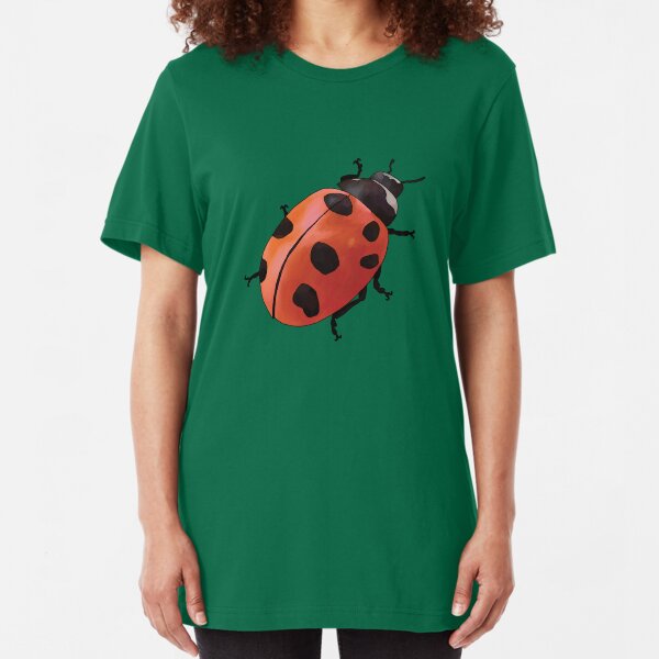 Nine-spotted Ladybug | Coccinella novemnotata Slim Fit T-Shirt