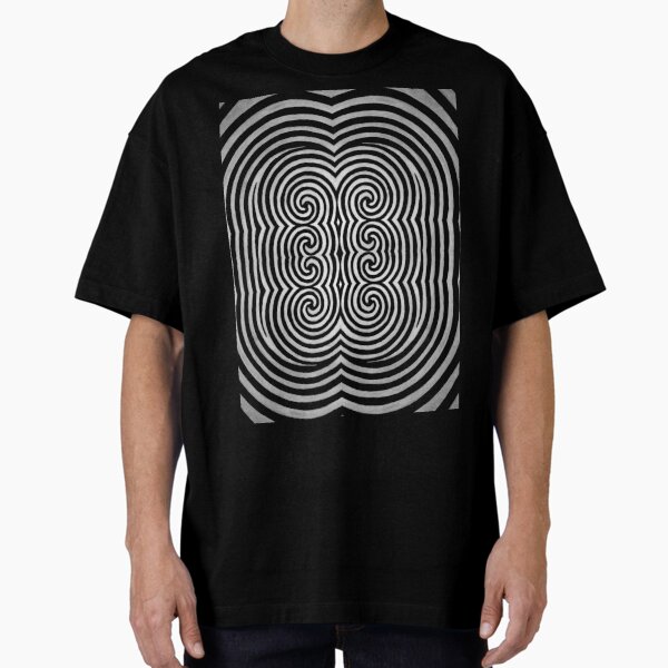 Cronky - Black and White Pattern Oversized T-Shirt